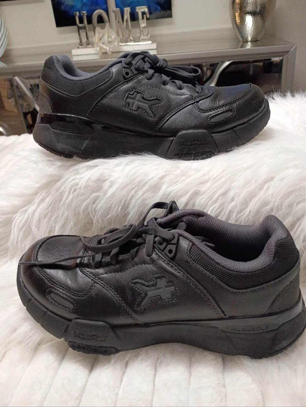 Kuru Kinetic 2 Black Anti-Slip Stability Arch Support Men's Work Shoes 7.5M